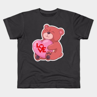 Cute Pink teddy Kids T-Shirt